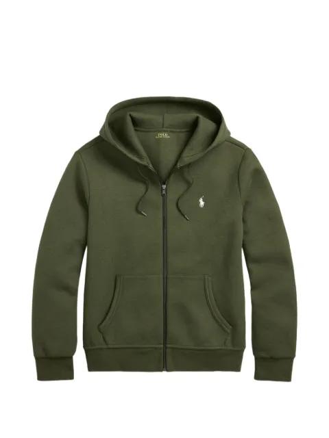 logo-embroidered zip-up hoodie by POLO RALPH LAUREN