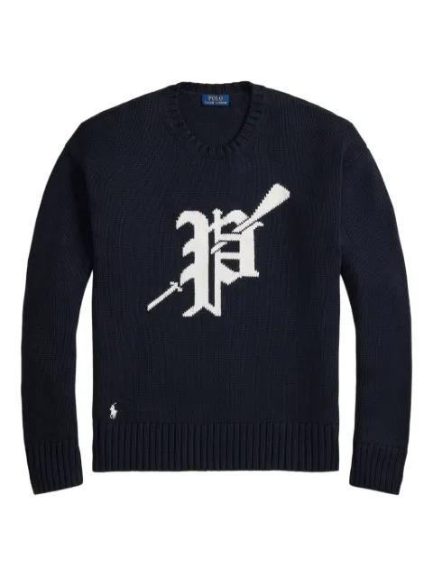 logo-intarsia crew-neck sweater by POLO RALPH LAUREN