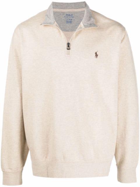 logo patch Zip Pullover by POLO RALPH LAUREN