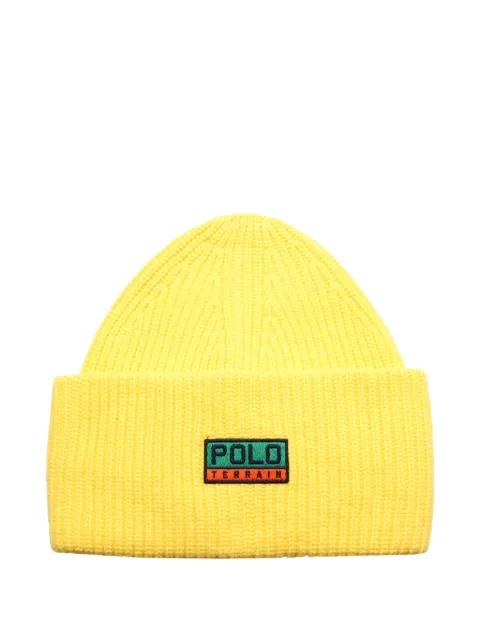 logo-patch beanie hat by POLO RALPH LAUREN
