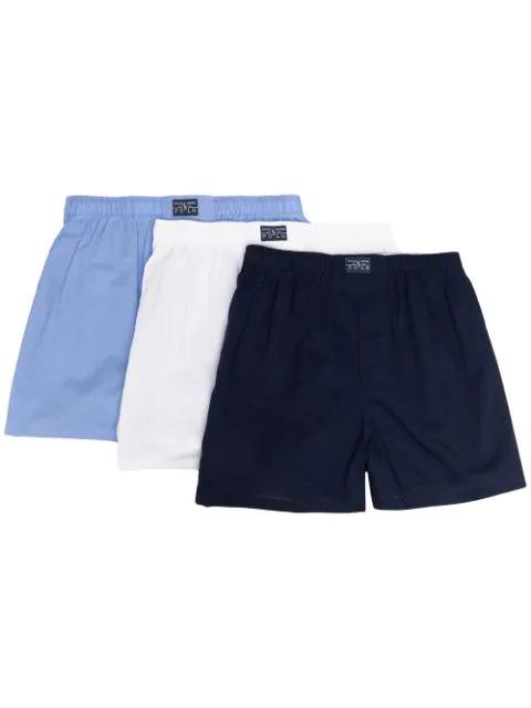 logo patch cotton boxers (pack of 3) by POLO RALPH LAUREN