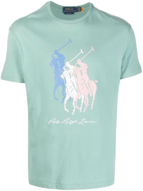 logo-print cotton T-shirt by POLO RALPH LAUREN