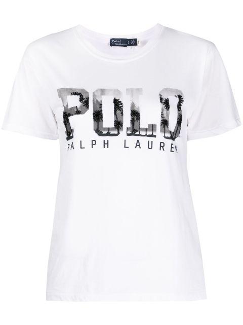 logo-print cotton T-shirt by POLO RALPH LAUREN
