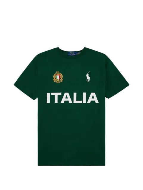 logo-print crest-patch T-shirt by POLO RALPH LAUREN