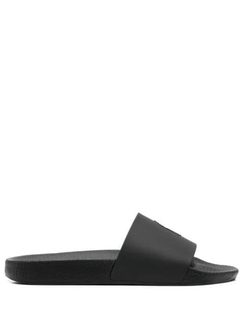 logo-print slip-on sandals by POLO RALPH LAUREN