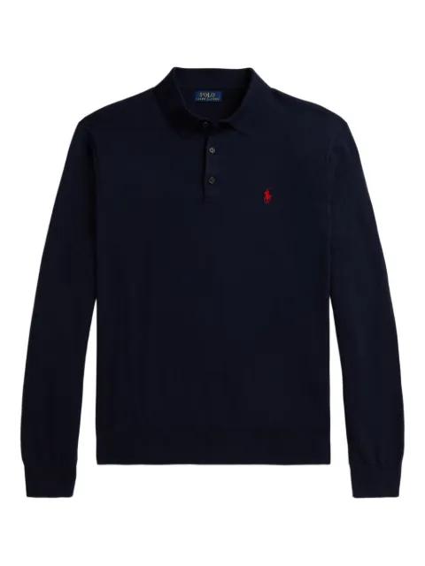 long-sleeve collared polo shirt by POLO RALPH LAUREN