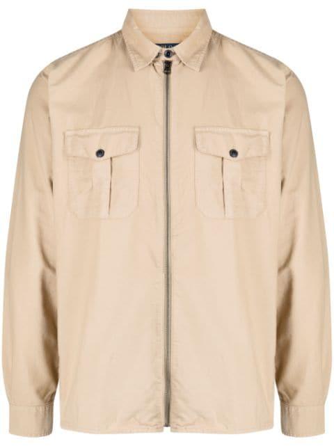 long-sleeve cotton zipped shirt by POLO RALPH LAUREN