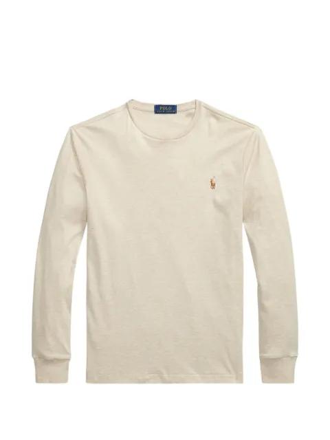 long-sleeve embroidered-logo T-shirt by POLO RALPH LAUREN