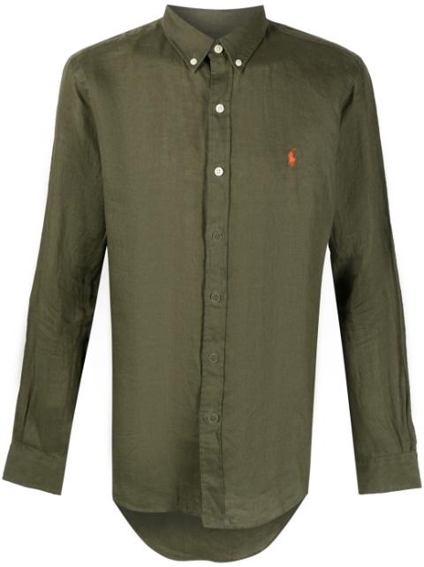 long-sleeve linen-blend shirt by POLO RALPH LAUREN