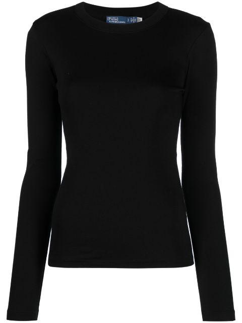 long-sleeve round-neck top by POLO RALPH LAUREN