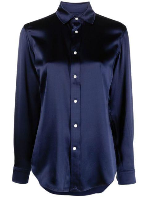 long-sleeved silk shirt by POLO RALPH LAUREN
