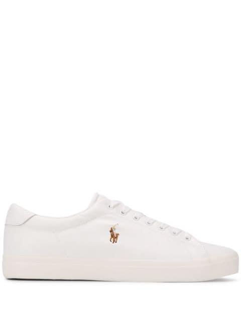 low top contrast logo sneakers by POLO RALPH LAUREN