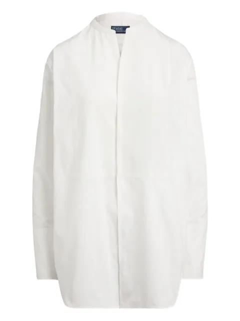 mandarin-collar cotton shirt by POLO RALPH LAUREN