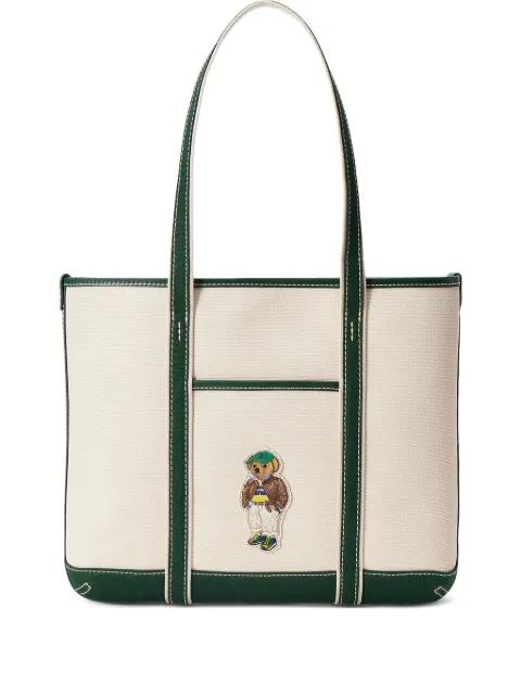 medium embroidered-logo tote bag by POLO RALPH LAUREN
