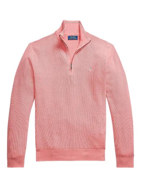 mesh-knit cotton sweater by POLO RALPH LAUREN