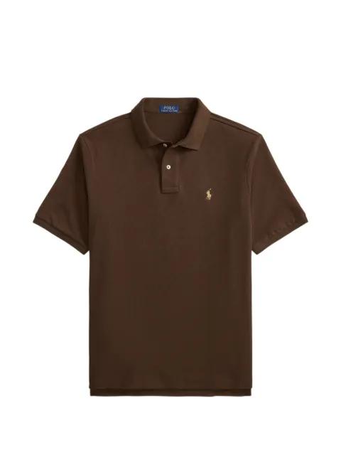 mesh-knit embroidered-logo polo shirt by POLO RALPH LAUREN