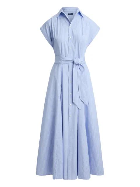 midi striped A-line shirt dress by POLO RALPH LAUREN