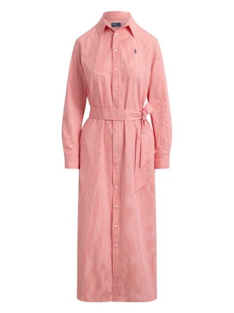 midi striped belted dress by POLO RALPH LAUREN