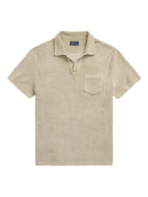 mineral-dyed terry polo shirt by POLO RALPH LAUREN