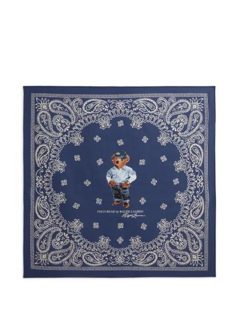 paisley bear square scarf by POLO RALPH LAUREN