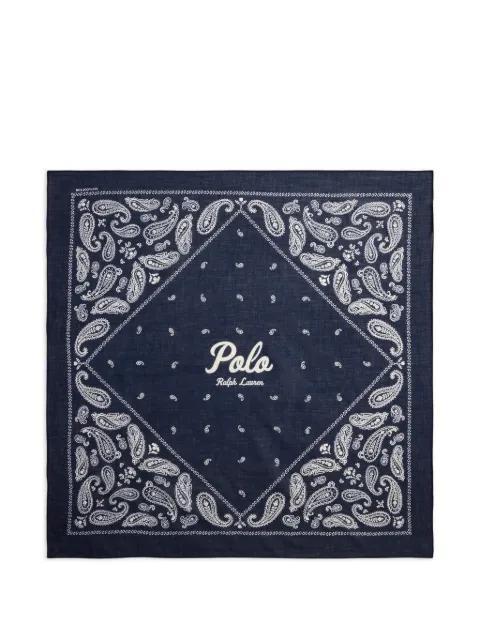 paisley-pattern cotton scarf by POLO RALPH LAUREN