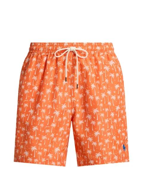 palm-pattern embroidered swim shorts by POLO RALPH LAUREN