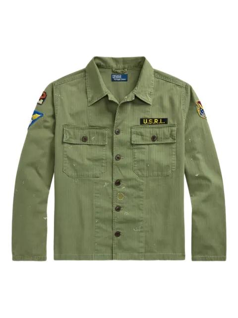 patch-detailing shirt jacket by POLO RALPH LAUREN