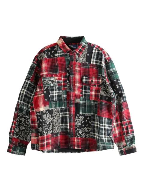 patchwork checked shirt by POLO RALPH LAUREN