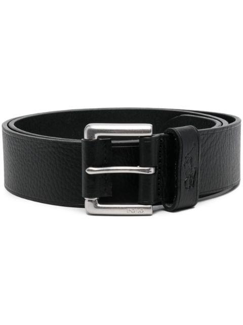 pebbled-texture leather belt by POLO RALPH LAUREN