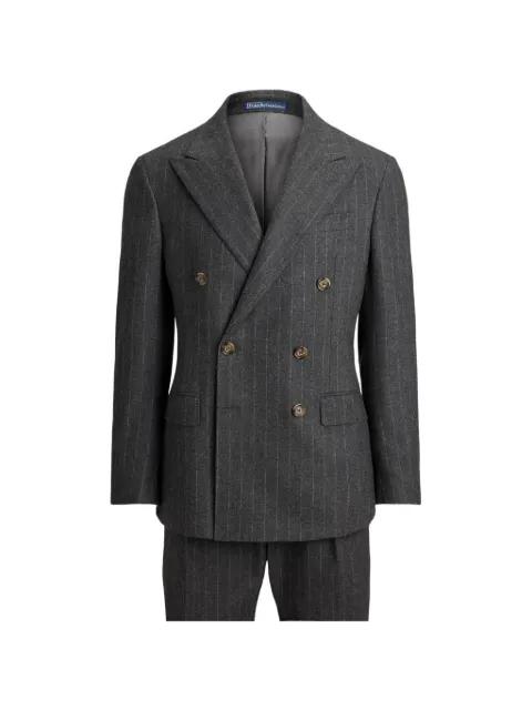 pinstripe-pattern double-breasted suit by POLO RALPH LAUREN