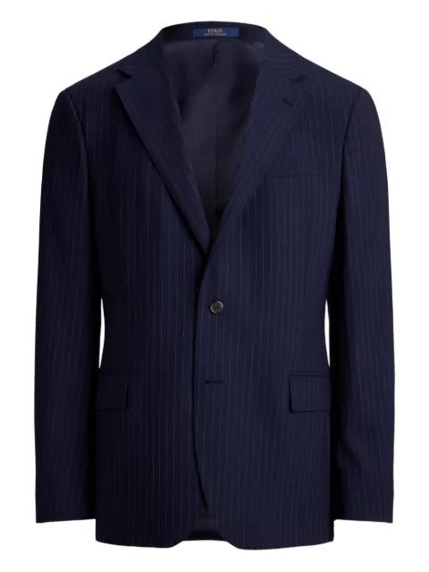 pinstripe two-button blazer by POLO RALPH LAUREN
