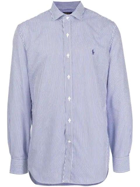 pinstriped button-down shirt by POLO RALPH LAUREN