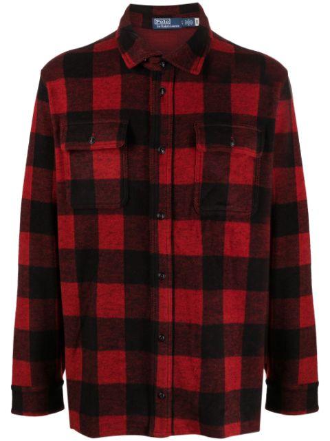 plaid-check flannel shirt by POLO RALPH LAUREN