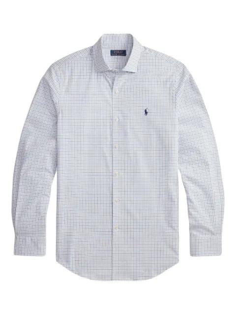 plaid embroidered poplin shirt by POLO RALPH LAUREN