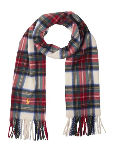 plaid fringed scarf by POLO RALPH LAUREN