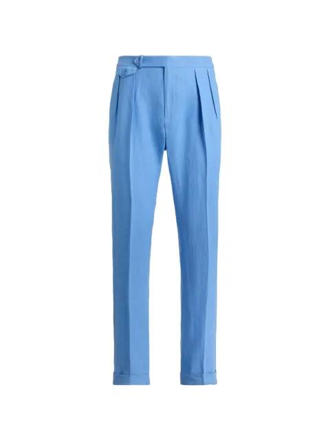pleated linen trousers by POLO RALPH LAUREN