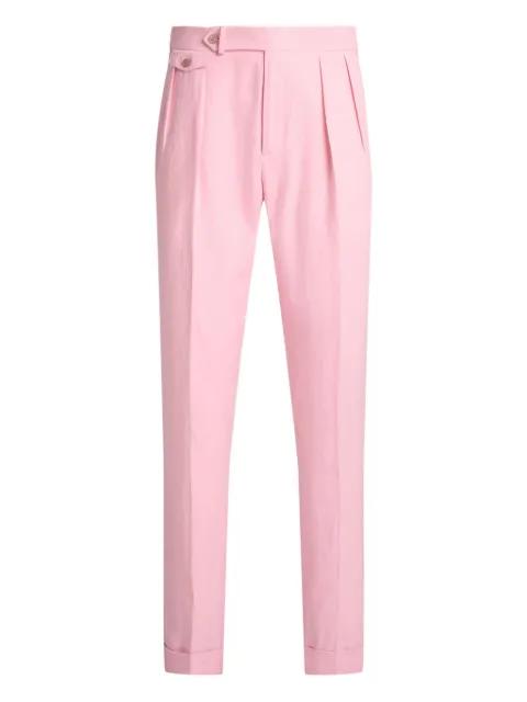 pleated linen trousers by POLO RALPH LAUREN