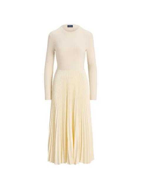 pleated midi dress by POLO RALPH LAUREN