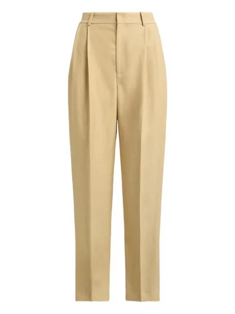 pleated tapered hemp trousers by POLO RALPH LAUREN