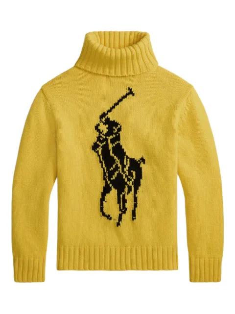 polo-player-intarsia wool sweater by POLO RALPH LAUREN