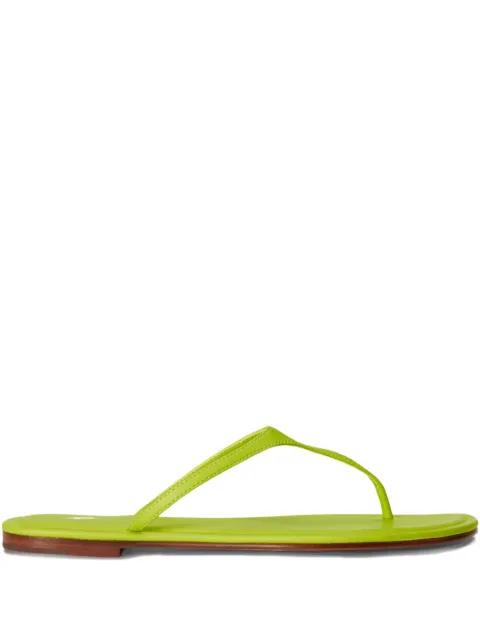 pony sheep leather thong flip-flops by POLO RALPH LAUREN