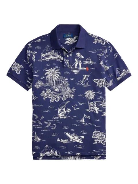 printed short-sleeve polo shirt by POLO RALPH LAUREN