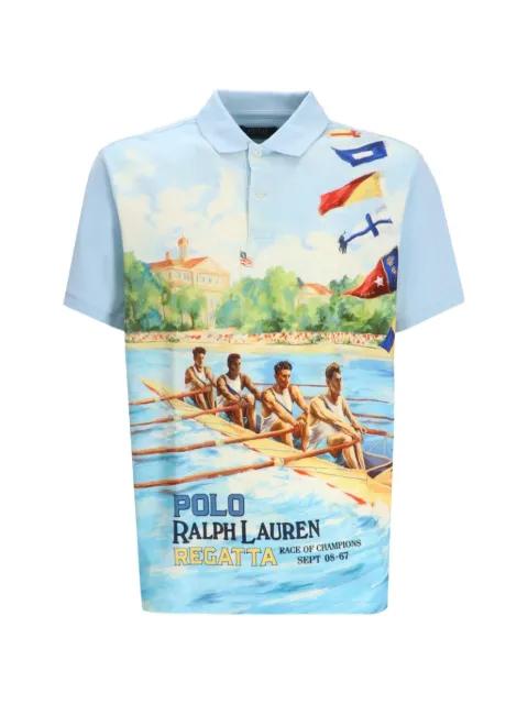 printed short-sleeve polo shirt by POLO RALPH LAUREN