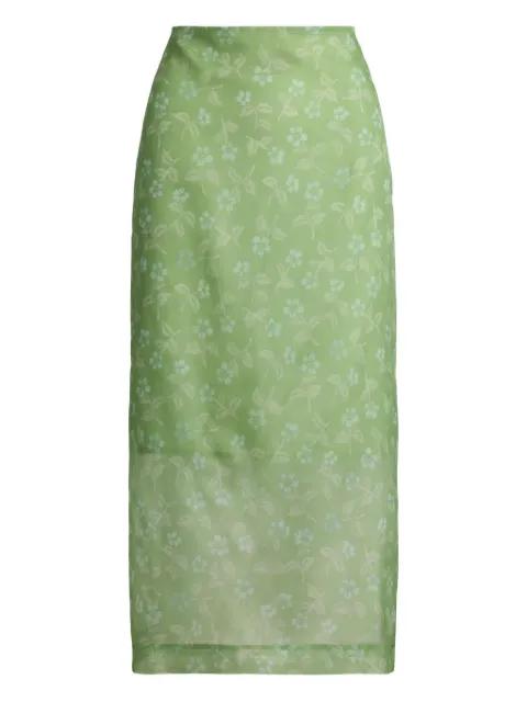 printed silk midi skirt by POLO RALPH LAUREN