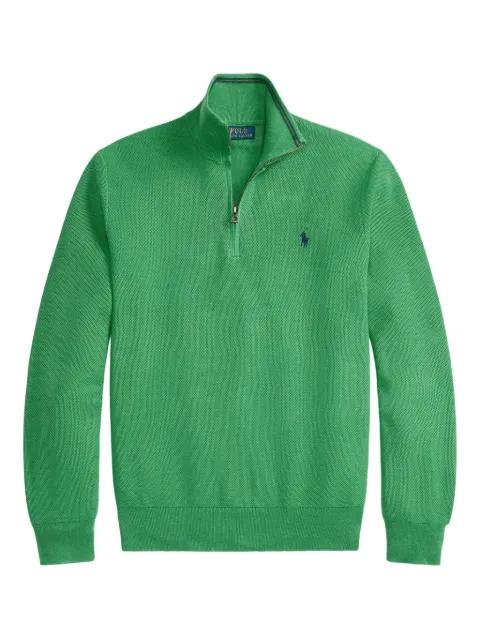 quarter-zip cotton sweater by POLO RALPH LAUREN