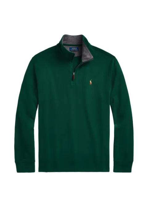 quarter-zip embroidered-logo sweater by POLO RALPH LAUREN