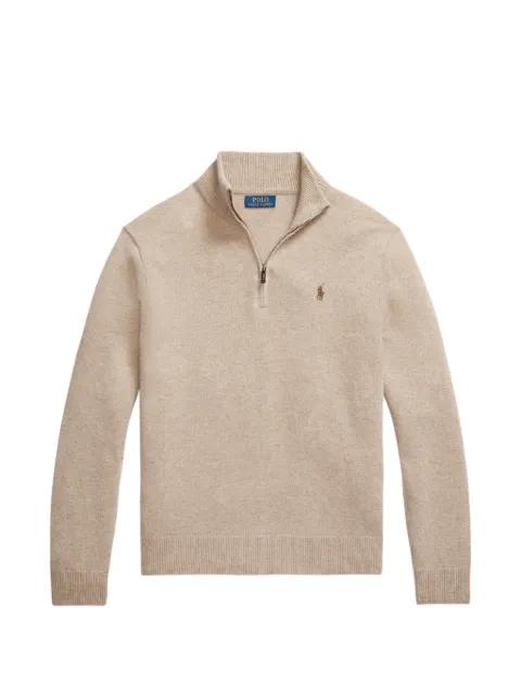 quarter-zip embroidered-logo sweater by POLO RALPH LAUREN