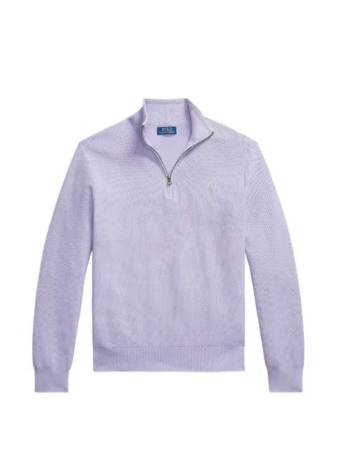 quarter-zip embroidered-logo sweater by POLO RALPH LAUREN