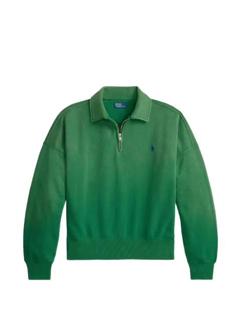 quarter-zip embroidered sweatshirt by POLO RALPH LAUREN