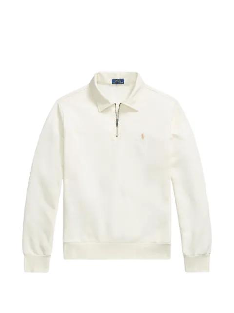 quarter-zip logo-embroidered polo shirt by POLO RALPH LAUREN